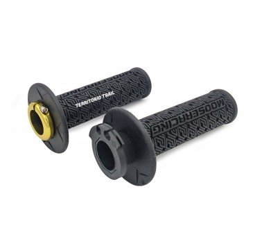 Moose Racing puños de manillar 22mm negros (sistema lock-on)