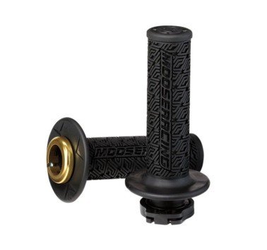 Moose Racing puños de manillar 22mm negros (sistema lock-on)