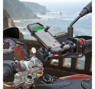 RAM Mount kit completo para móviles grandes en manillar de 16 a 38mm