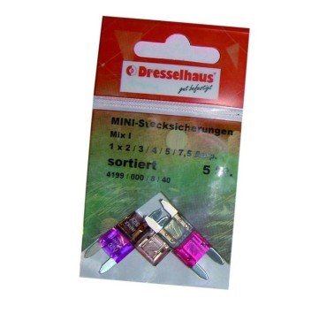 Fusibles mini, surtido 5 piezas de 2 a 7.5 amperios