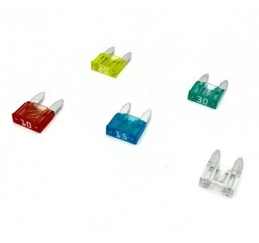 Fusibles mini, surtido 5 piezas de 10 a 30 amperios