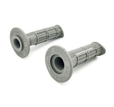 Domino puños 22mm gris cerrados Honda XR - NX - XRV / Kawasaki KLX / Suzuki DR