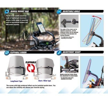 Zracing pantalla aventura con barra de navegación Honda CRF 300 L