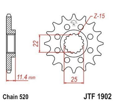 Piñón racing JT acero 16 dientes JTF1902.16