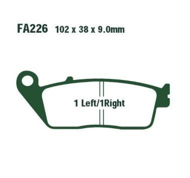 Pastillas de freno delantero estándar EBC FA226