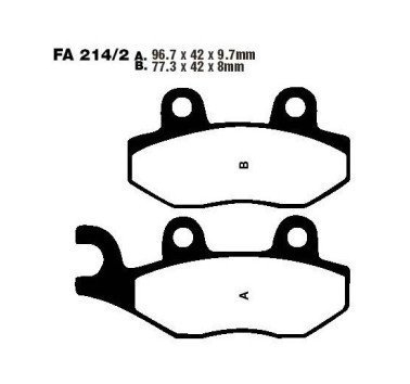 Pastillas de freno trasero estándar EBC FA214/2