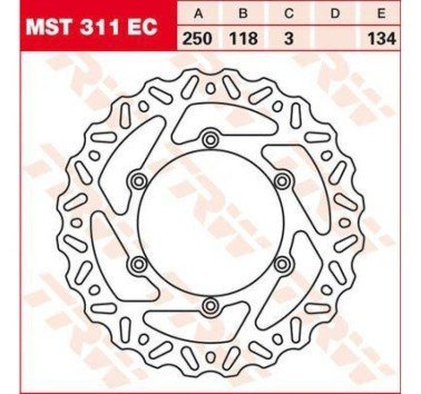 Disco de freno delantero EC TRW MST311EC