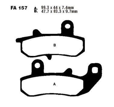 Pastillas de freno trasero sinterizadas EBC FA157R