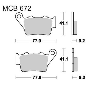 Pastillas de freno trasero sinterizadas TRW MCB672SI