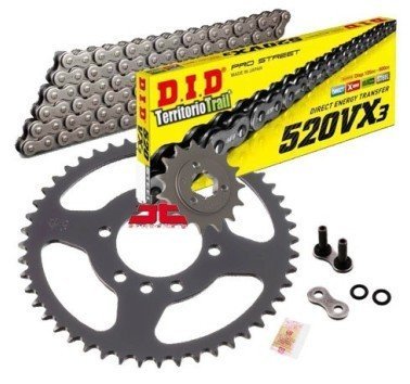 Kit de transmisión DID 520 VX3 (15/48/116) Suzuki DR 750 Big (1988 freno de tambor)