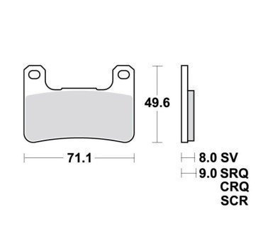 Pastillas de freno delantero sinterizadas TRW MCB752SV