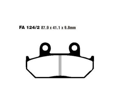 Pastillas de freno delantero sintetizadas EBC FA124/2HH