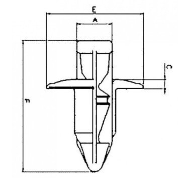 Paquete de remaches plásticos para carenado 4,7mm