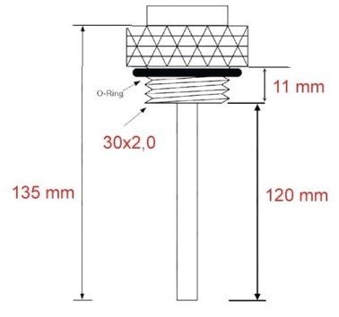 Tapón indicador temperatura de aceite M30 x 2
