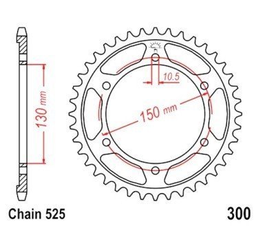 Corona JT acero de 43 dientes JTR300.43