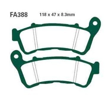 Pastillas de freno delantero organicas EBC FA388