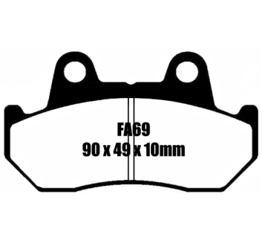 Pastillas de freno delantero sinterizadas EBC FA069HH