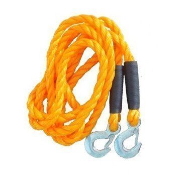 Cuerda de monofilamento de 4 metros con ganchos para remolcar hasta 2500 kg