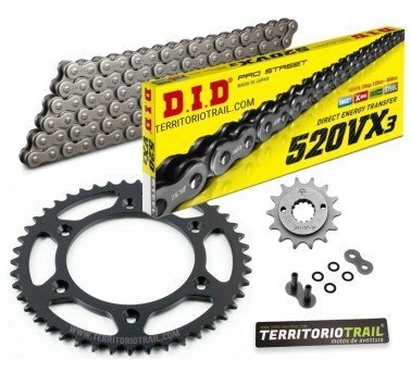 Kit de transmisión DID 520 vx3 (14/48/110) | relación original Honda XR 650 R