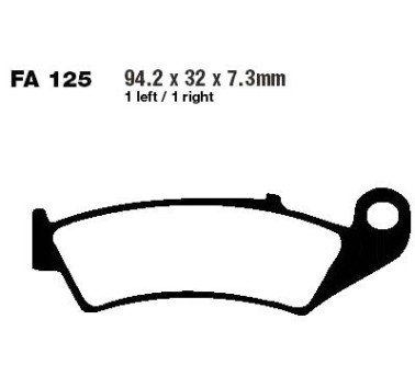 Pastillas de freno delantero estandar EBC FA125TT
