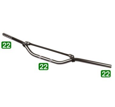 Manillar TRW MCL155T aluminio gris titanio 22mm