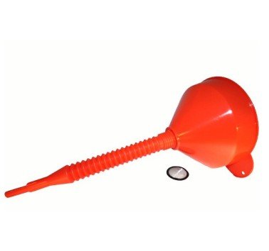 Embudo grande con tubo flexible