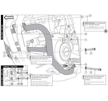 SW-Motech protecciones laterales para Yamaha XT660R