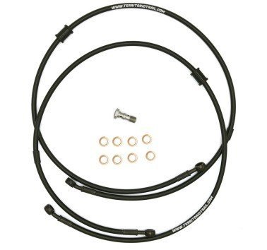 Latiguillos metálicos directos para freno delantero Honda Africa Twin 750 (90-92)