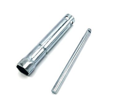 Llave de bujía 18mm. Longitud 118mm con mango T