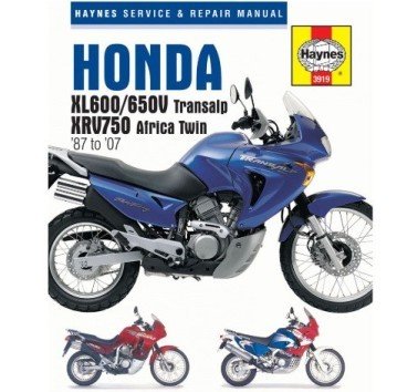Manual detallado de reparación Honda Transalp 600 / 650 / Africa Twin 750 (en ingles)