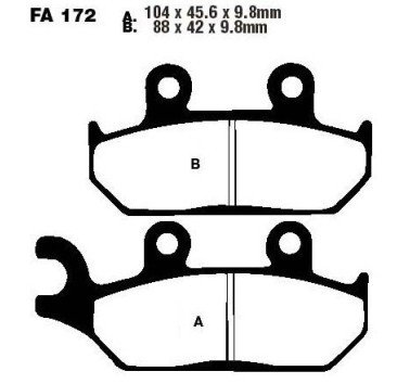 Pastillas de freno delantero sintetizadas EBC FA172R
