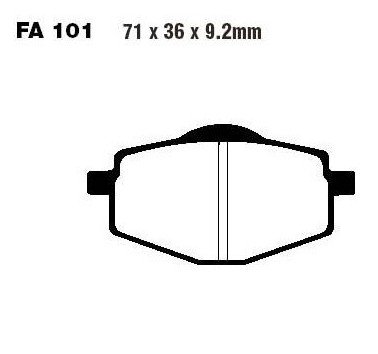 Pastillas de freno trasero estándar EBC FA101TT
