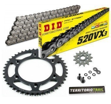 Kit de transmisión DID 520 VX3 gris (15/44/112) | relación original DRZ 400 S