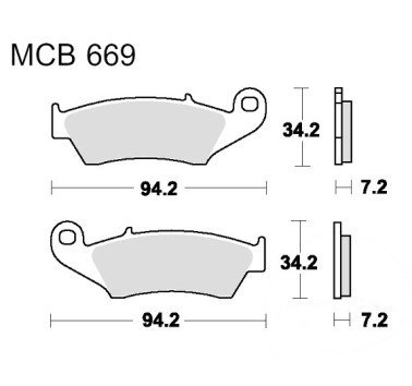 Pastillas freno delantero sinterizadas TRW MCB669RSI
