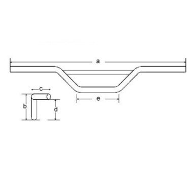 Manillar 22mm acero negro Tommaselli