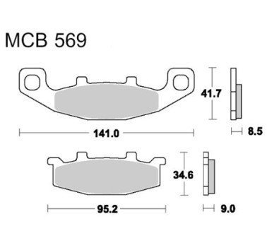 Pastillas freno delantero estándar TRW MCB569