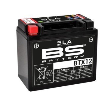 Batería BS BTX12 SLA 12v activada y precargada