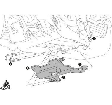 Caballete central SW-Motech para Dominator 650 de 1988 a 1995