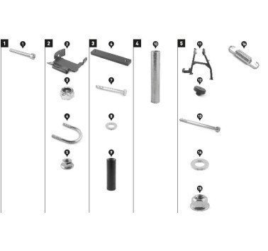 Caballete central SW-Motech para Dominator 650 de 1988 a 1995