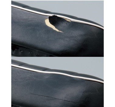 Recorte autoadhesivo 110x170mm negro para reparación de sillín