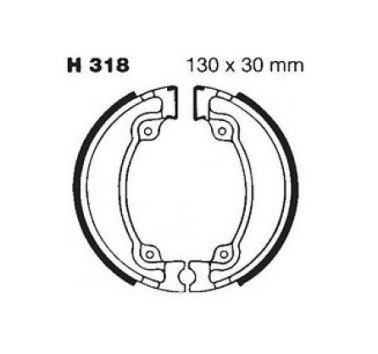 Zapatas de freno trasero EBC H318 con muelles