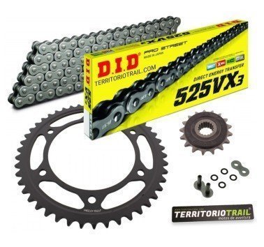 Kit de transmisión DID 525 VX3 gris (16/42/116) | relación original F800GS 2009-18