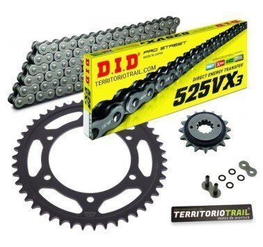 Kit de transmisión DID x-ring 525 VX3 (15/47/118) | relación original Transalp 600