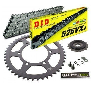 Kit de transmisión DID 525 vx3 (16/50/122) | relación original Tiger 800