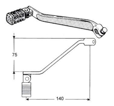 Palanca de cambio de marchas acero negro