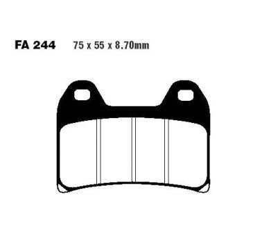 Pastillas freno delantero estándar EBC FA244