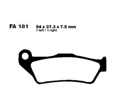 Pastillas de freno trasero estándar EBC FA181TT