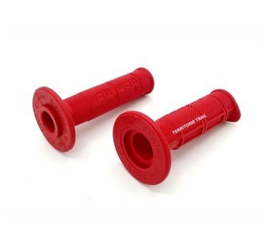 Domino puños 22mm rojos cerrados Honda XR - NX - XRV / Kawasaki KLX / Suzuki DR