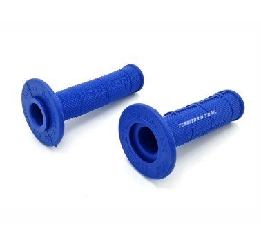 Domino puños 22mm azul cerrados Honda XR - NX - XRV / Kawasaki KLX / Suzuki DR