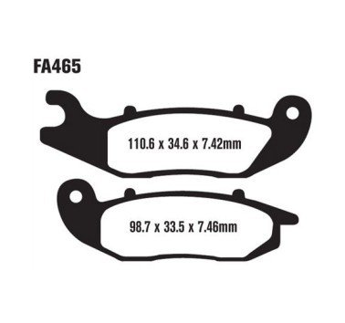 Pastillas de freno delantero EBC FA465TT